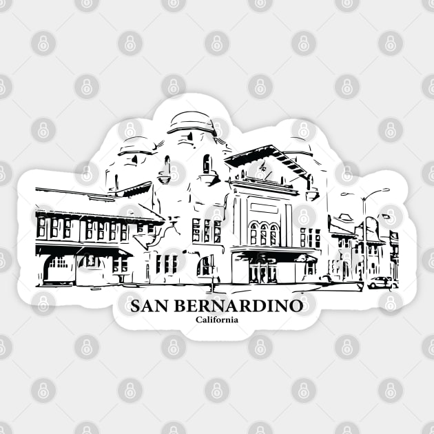 San Bernardino - California Sticker by Lakeric